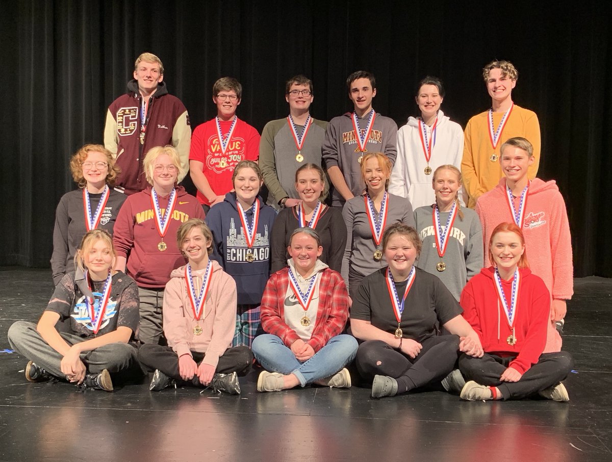 mayerlutheran's tweet photo. Congratulations to Elsa McCarty and Allie Rasmussen for being named All-Conference at the MN River Conference One Act Play Festival today at Le Sueur-Henderson High School! #mayerlutheran #OneActisaClassAct #dramarocks https://t.co/OA8cWrerO2