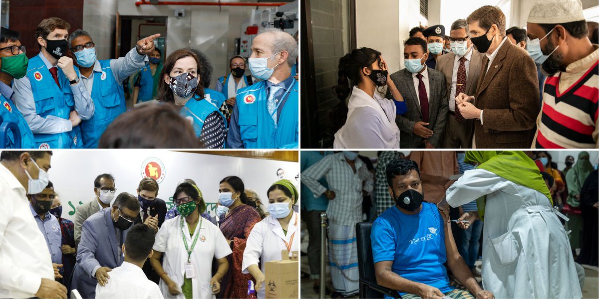 Proud to announce 🇺🇸 donated an additional 9.6 million Pfizer vaccines for the nationwide vaccination campaign. With over 28 million vaccine doses given to date and millions more on the way, we’ll continue to stand with Bangladesh in the fight against #COVID19.