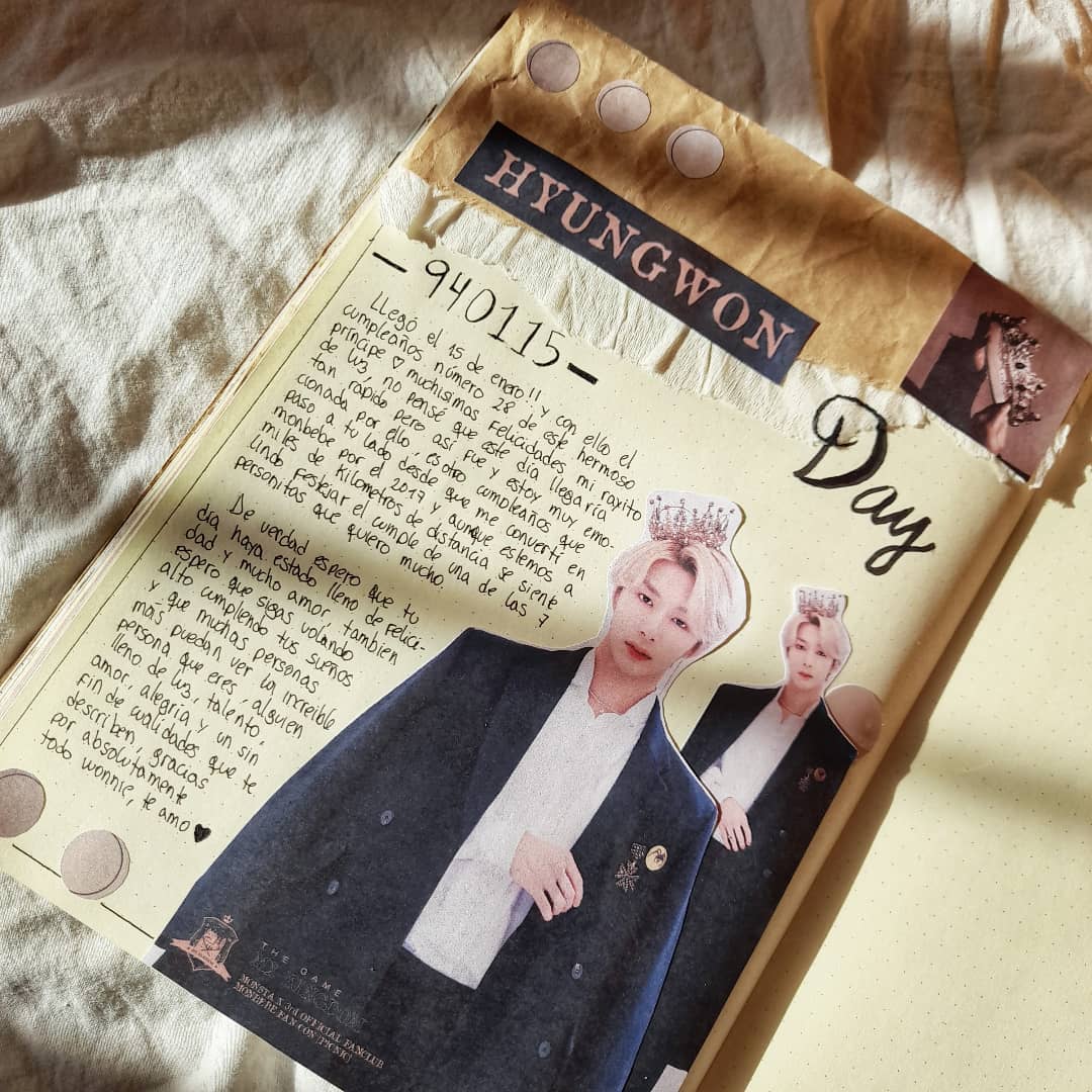 nabikkochip's tweet photo. Ya que aún es el cumpleaños de hyungwon en este lado del mundo quiero compartir lo que hice hoy en mi journal, usé esas fotos del mx Kingdom porque la temática de reyes me fascina, les gusta?🥺 

@OfficialMonstaX
#HBDtoHYUNGWON #형원
#푸르고아름다운_형원이의하루 https://t.co/UkCTxh9bcj
