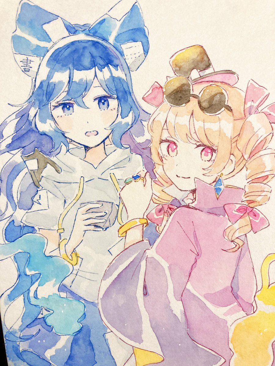 依神女苑 ,依神紫苑 「おまけ絵🦬 」|もずくず🐘例大祭う34bのイラスト