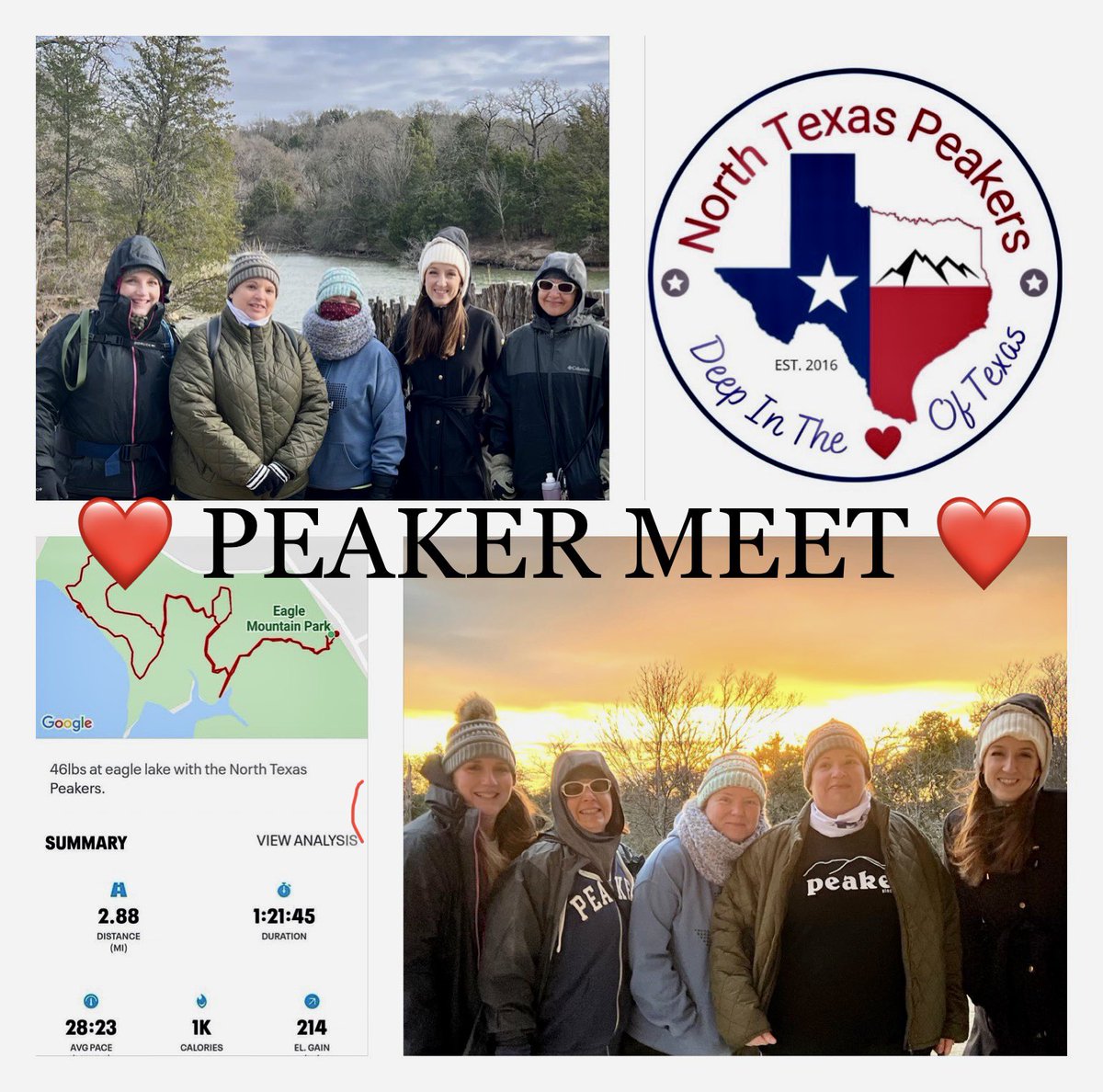 Chilly Peaker meet with <a href="/NTXPeakers/">North Texas (NTX) Peakers</a> and a 5K hike around the lake 🥶 <a href="/MyPeakChallenge/">My Peak Challenge</a>