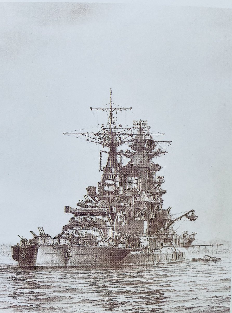 「長門」 柚木武士画伯の作品です。 昭和20年新春の同艦を描いたもので前年10月の比島沖での闘いから帰投し、大戦最後の新年を母港横須賀で迎えた ...