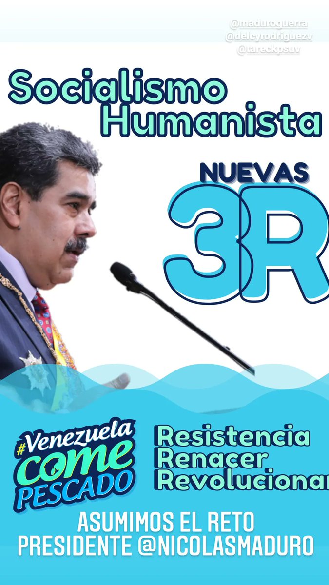 Siendo la primera R, la Resistencia, resistencia al bloqueo, ideológica,  moral, profunda resistencia.  
Una segunda R de Renacimiento de la Patria, del renacer del Plan de la Patria.  
Y una tercera R de Revolucionar.
#MisionCumplidaPresidente
<a href="/NicolasMaduro/">Nicolás Maduro</a>