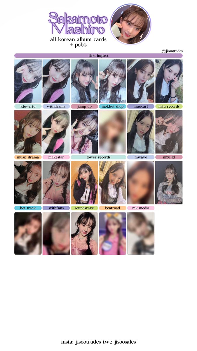 jisoosales's tweet photo. 𓂋 kep1er templates 𓂋

ALL KEP1ER KOREAN ALBUM + POBS ARE UPDATED WITH POB’S ! 

YUJIN, XIAOTING &amp; MASHIRO 

#Kep1er #yujin #xiaoting #mashiro #chaehyun #dayeon #hikaru #bahiyyih #youngeun #yeseo https://t.co/hLoQ9V2qDO