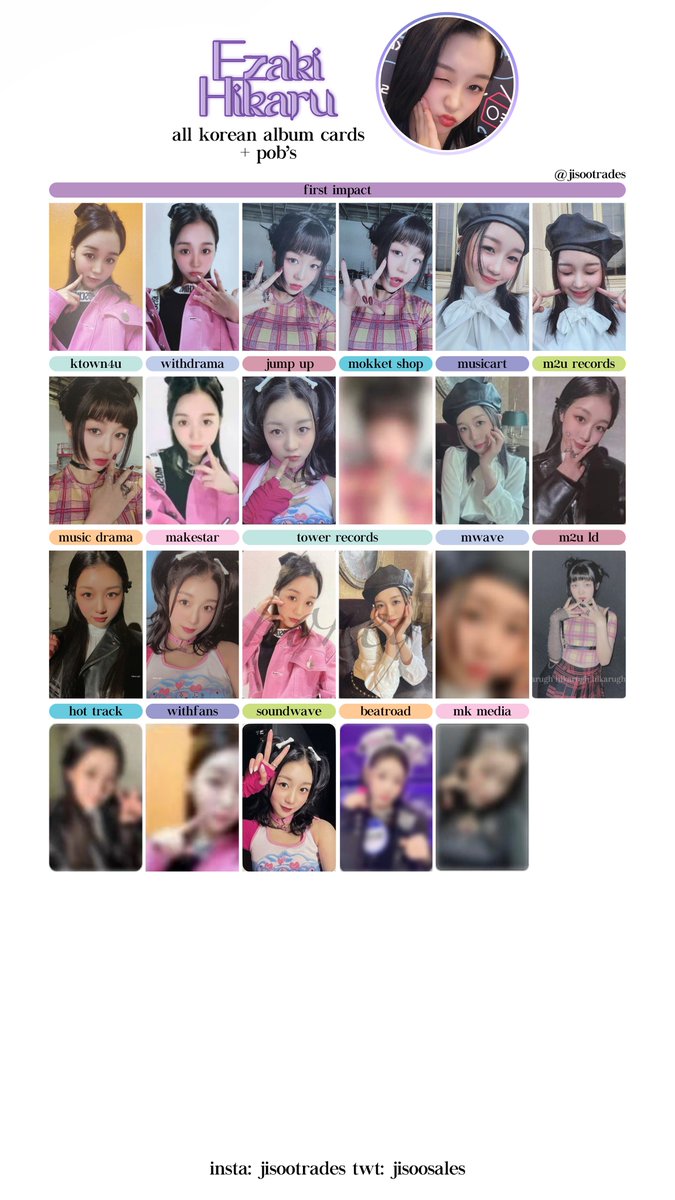 jisoosales's tweet photo. 𓂋 kep1er templates 𓂋

ALL KEP1ER KOREAN ALBUM + POBS ARE UPDATED WITH POB’S ! 

CHAEHYUN, DAYEON &amp; HIKARU 

#Kep1er #yujin #xiaoting #mashiro #chaehyun #dayeon #hikaru #bahiyyih #youngeun #yeseo https://t.co/ZnWhsNDlre