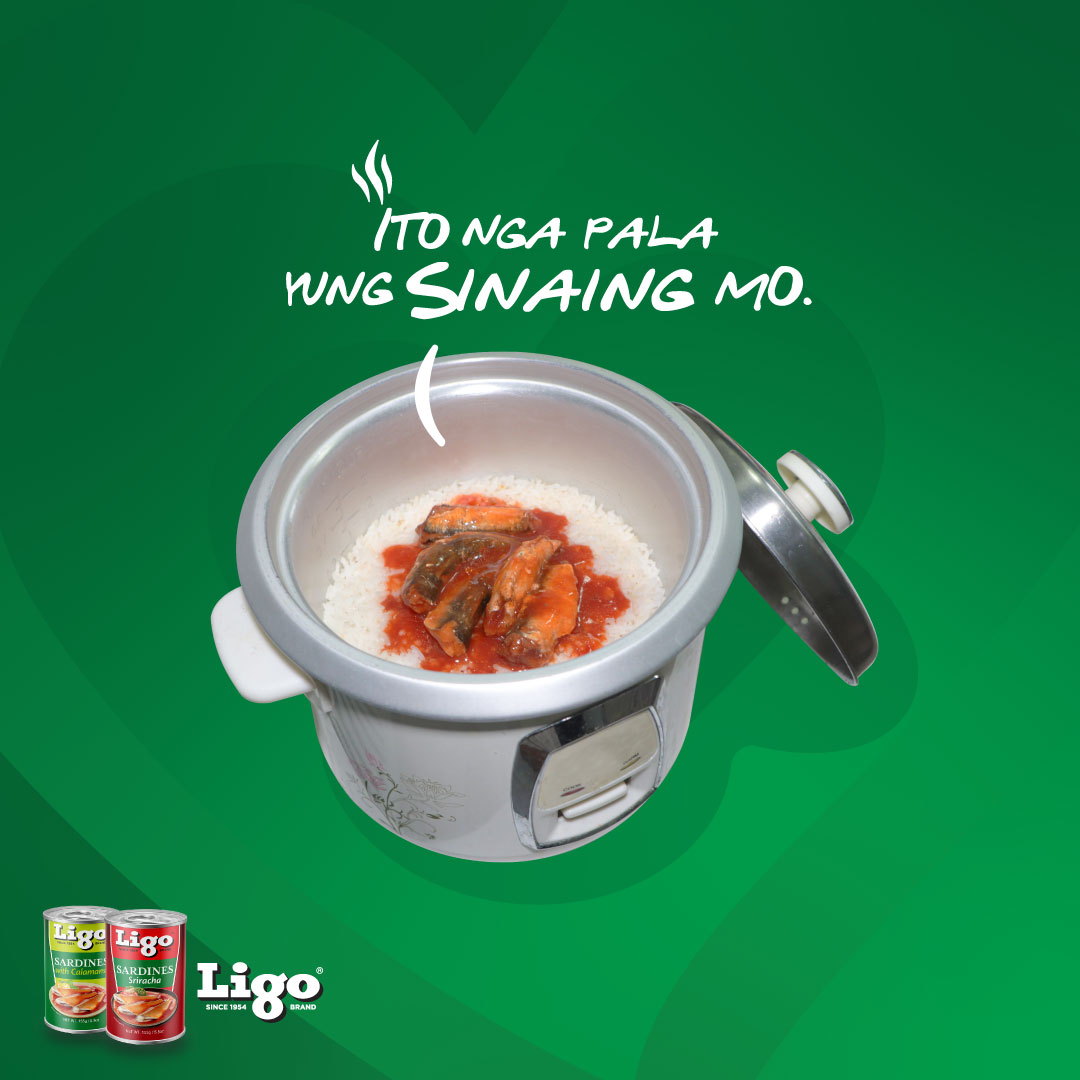 Talagang wala tayong sasayangin pag sarap ng Ligo sardines sa ibabaw ng bagong sinaing!😋 Lakas maka 'fish casserole', Ligo fam. 😄 #LigoLove