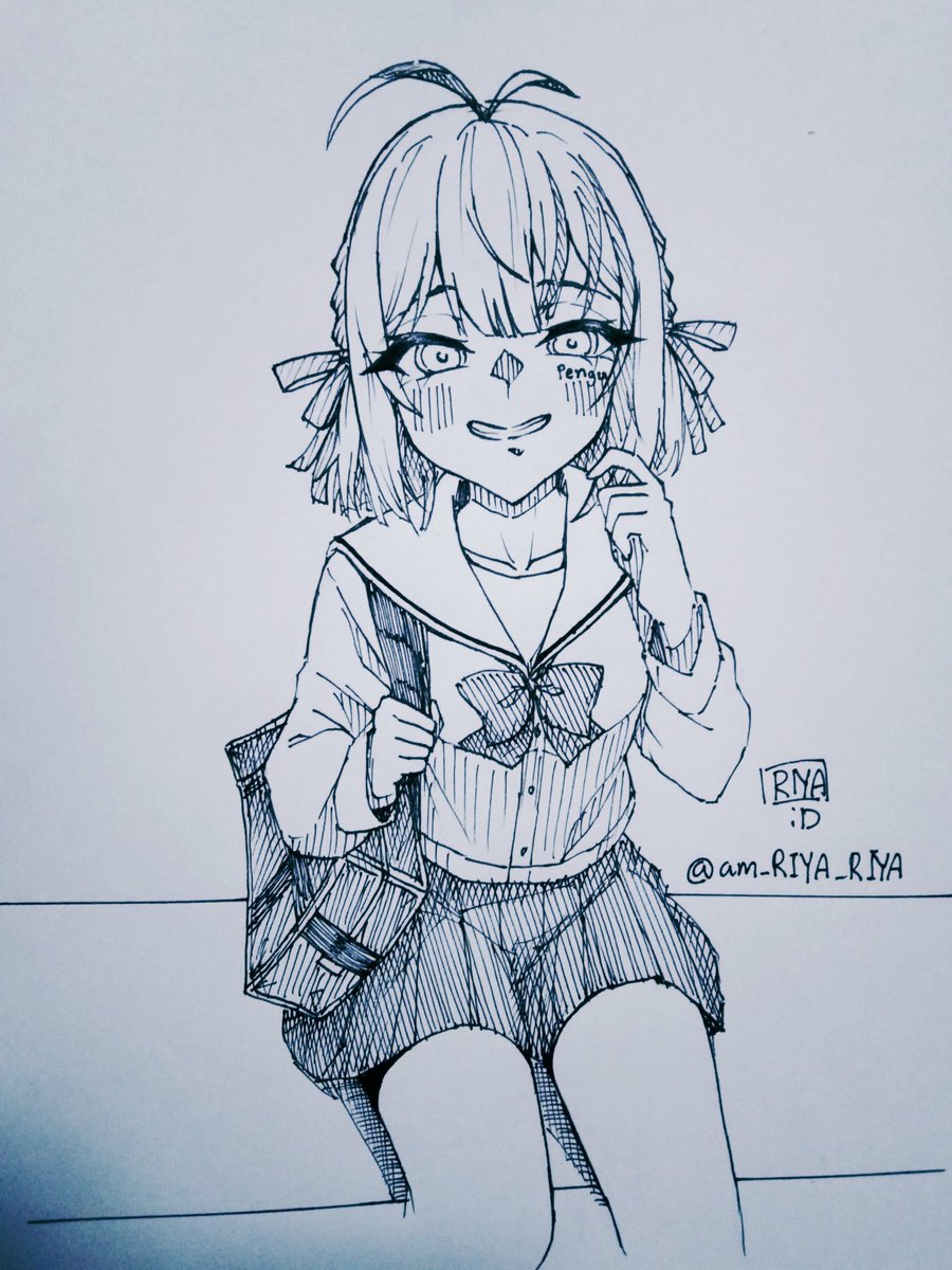g_riyadayo_x's tweet photo. 🐧 #Pengu_Art 

ชุดนักเรียน ! 😚✨

FA for Vtuber - PENGU 🐧
🛁My art - #RIYA_D https://t.co/Lzmay3Ij2F