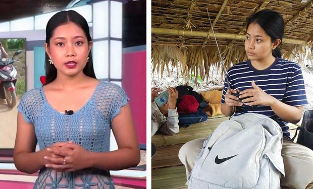 RadioFreeAsia's tweet photo. Htet Htet Eaindra Aung was a news anchor at 7-Day TV in Yangon when the junta ousted Aung San Suu Kyi's government and shut news organizations like hers.
Now she broadcasts from the jungle in Kayah state along Myanmar’s border with Thailand.
Read her story https://t.co/eQXzSWcr03 https://t.co/zbXZdQlFuz
