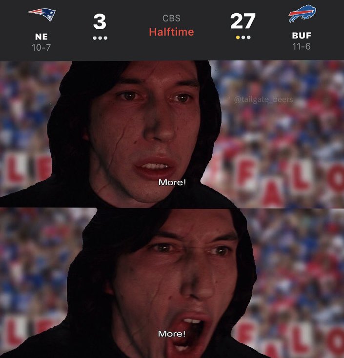 Bills fans at half time
