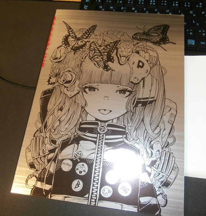 BOOTHで注文しておいた、あき(acky bright)さんの画集『Doodle/BORDERLINE edition』が届きました。
1作ごとの密度が高く収録点数も多い。モノクロ線画で描かれた独特の世界観。表情豊かな人物、機械の描写に憧れ。 