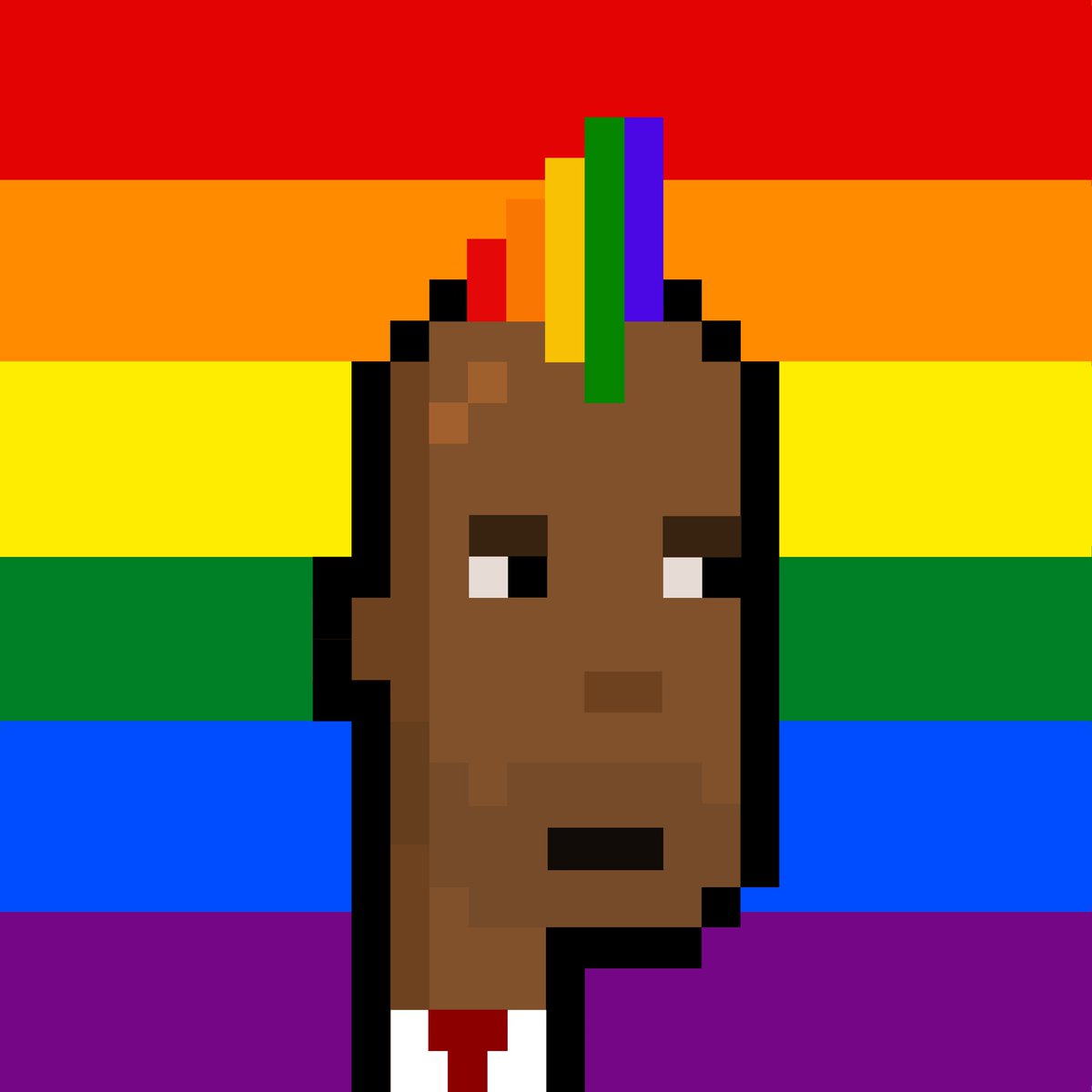Lgbtpunksnft's tweet photo. Loving the hairstyle! 🏳️‍🌈 https://t.co/ugh6LeUrjy