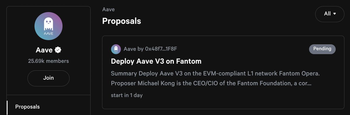 AaveGrants's tweet photo. Update:

- Fantom ✅

https://t.co/oeiNlqzRyr https://t.co/MQ4GTbj9yF