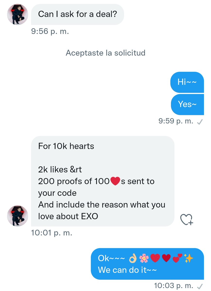 exos_hoes's tweet photo. 🌸Babies~~ we have another deal for 10k 💖hearts😍😍

GOALS 👇🏼
🌼2k likes &amp;rt
🌼200 proofs of 100❤️s sent to our code: lvo7z
🌼Include the reason what you love about EXO

Can we do it? 😉❤️💖🌸✨

@weareoneEXO @B_hundred_Hyun @layzhang #EXO #EXOLVOTE_SMA https://t.co/W3G2YJ8mTE