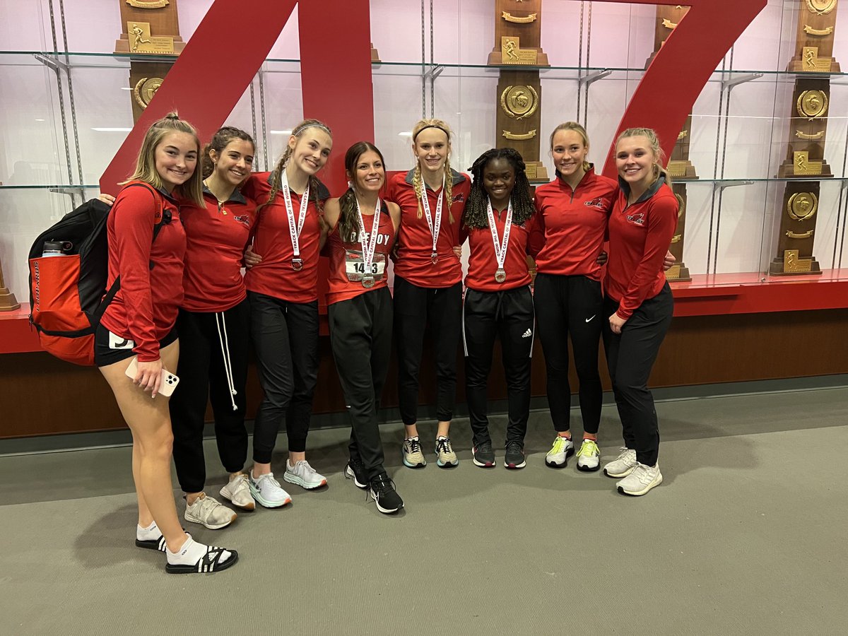 LovejoyXCTF's tweet photo. We ended the night with a silver medal in the 4x4 and only 2 seconds off of the school record! 🔥🔥 ⁦@LeilaNgapout⁩ ⁦@kr_littlefield⁩ ⁦@AmyMorefield2⁩ https://t.co/t2LGCpTVGH