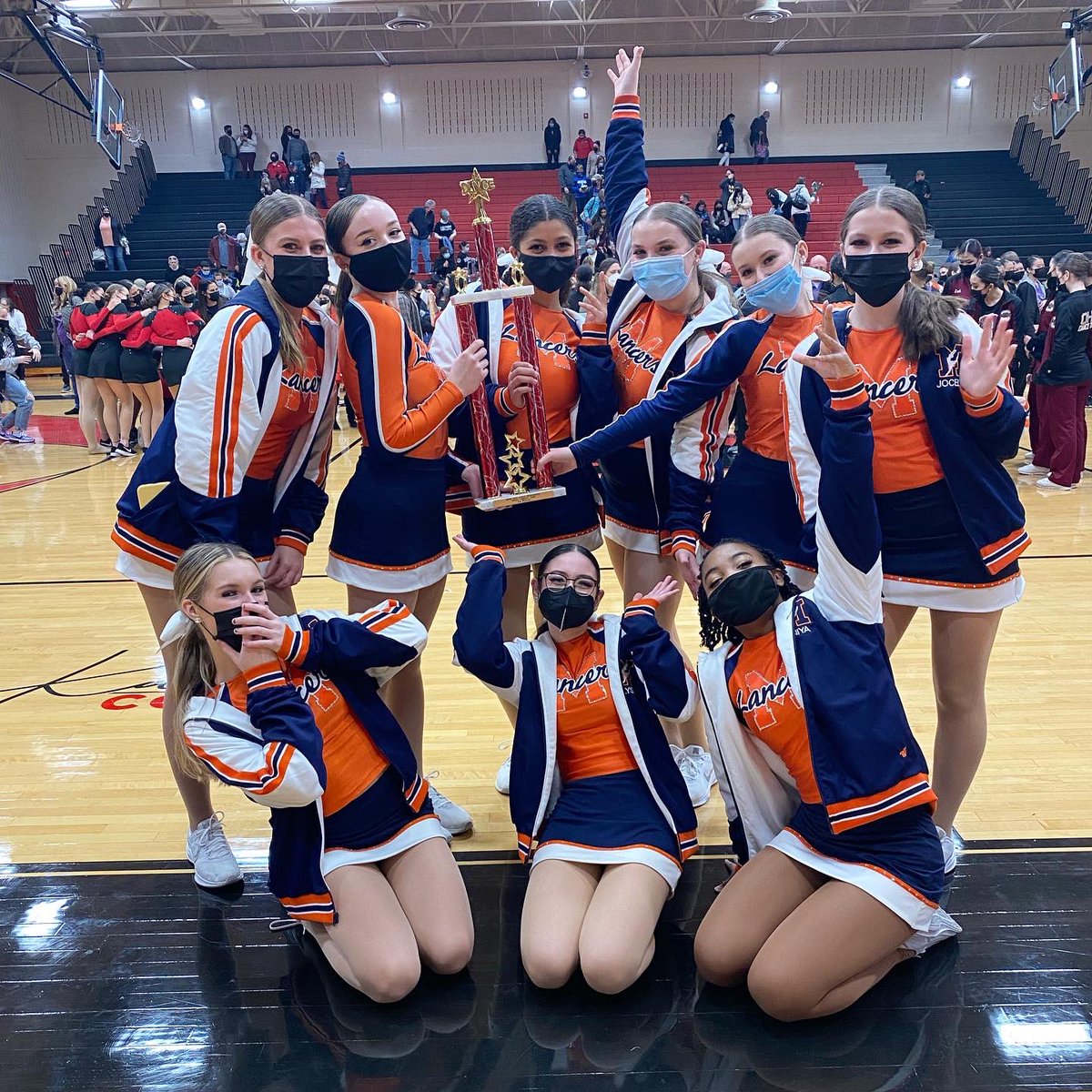 Lancer Dancers won 1st place tonight in the Small Varsity Pom category at the Brooke Point HS Invitational! Congratulations, ladies! 🎉 <a href="/MHSLancers/">ManchesterAD</a>
