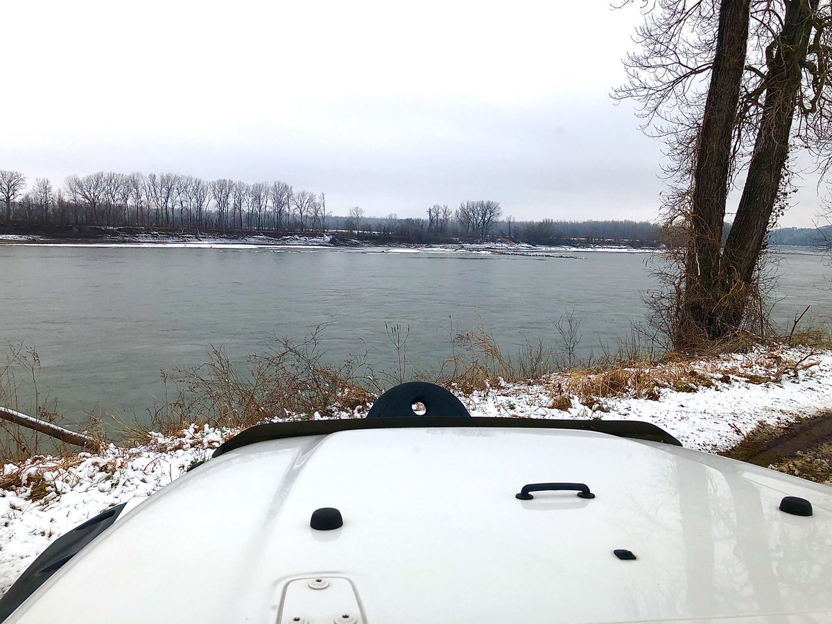 Snow day turned into mud play. #riverroad #missouririver #Olaf #muddy #jeeplife #jeepgirl #rubicon #snow