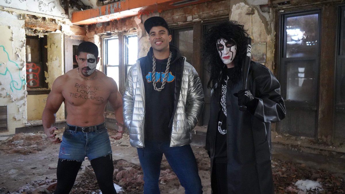 AEW's tweet photo. In case you missed it!
#GothPhase 🦇
Music Video by #TheAcclaimed!

▶️ https://t.co/EWLg992aRv

This Wednesday (01/19) #TheAcclaimed (@PlatinumMax &amp; @Bowens_Official) take on @Sting and @DarbyAllin LIVE 8/7c on #AEWDynamite on TBS! https://t.co/VfyvYEB1UB