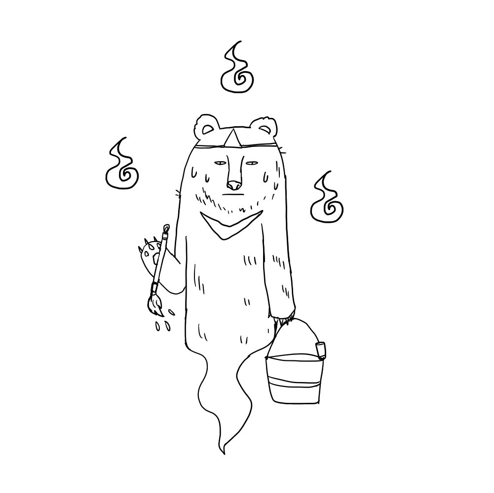 This Formosan black bear was so lazy that its master hung a strand of bread on its neck and it only ate the bread in the front that its mouth can touch. 

It then starved to death.

It’s now doomed to hell, washing the entire hell toilet with a brush.