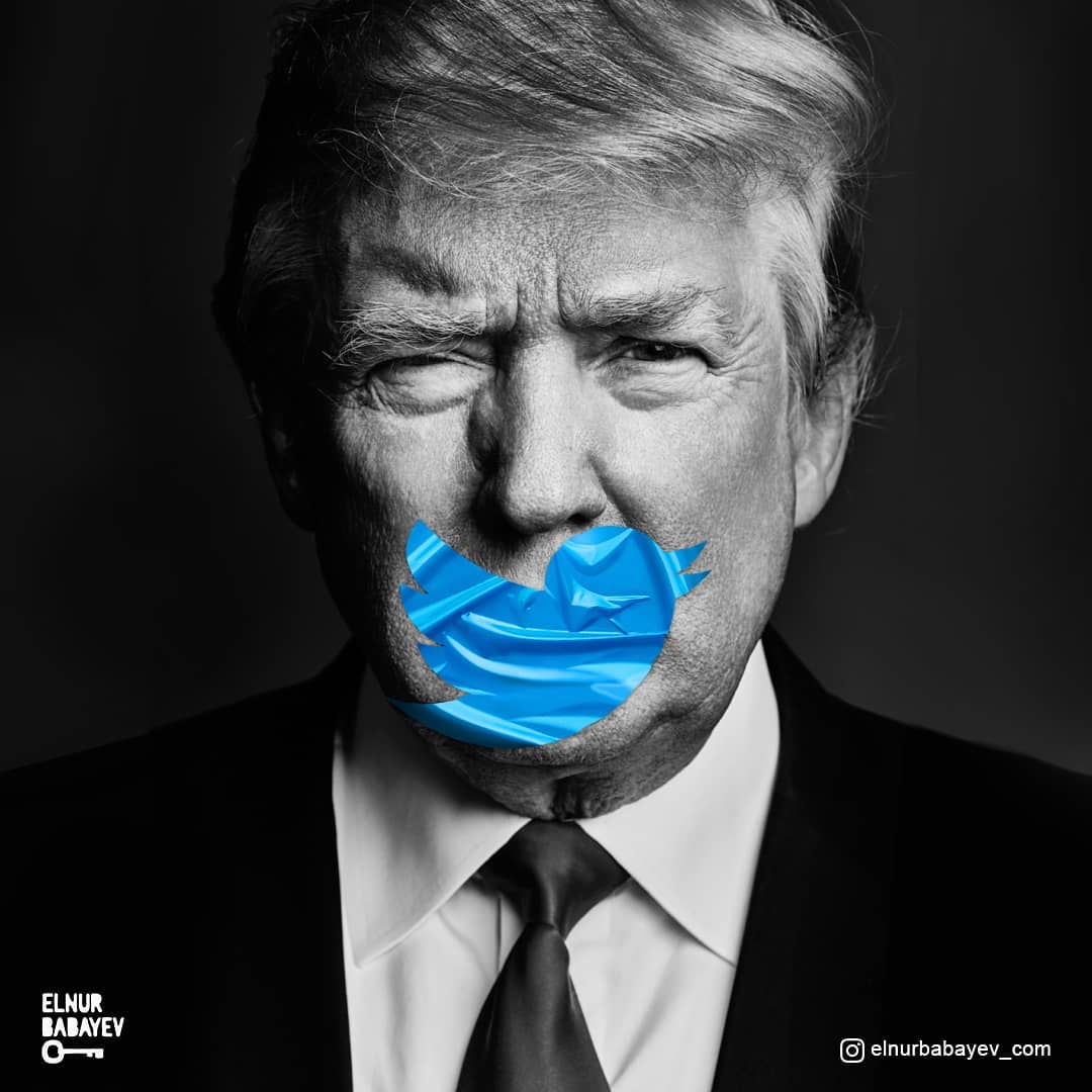 Twitter removes Trump's account. Nft art. My bio: elnurbabayev.com/about

#Trump #Democracy #poster #socialposter #art #poster #nft #nftart #nftcollector #collector #opensea #nftartist #opensea #drop