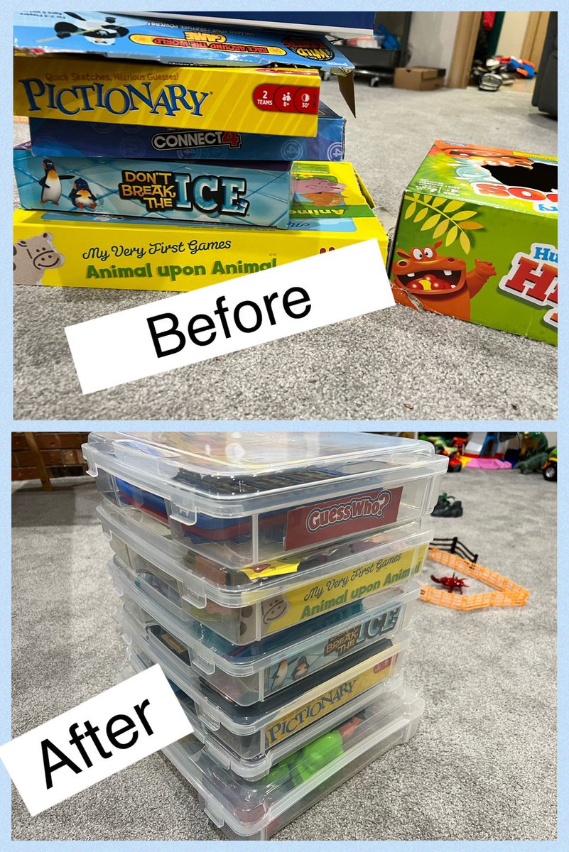 Why <a href="/Hasbro/">Hasbro</a> &amp; <a href="/HABA_USA/">HABA USA</a> don’t your games come like this? I would pay more and pretty sure others would too! #games #organized <a href="/ContainerStore/">The Container Store</a> thanks <a href="/thehomeedit/">The Home Edit</a>