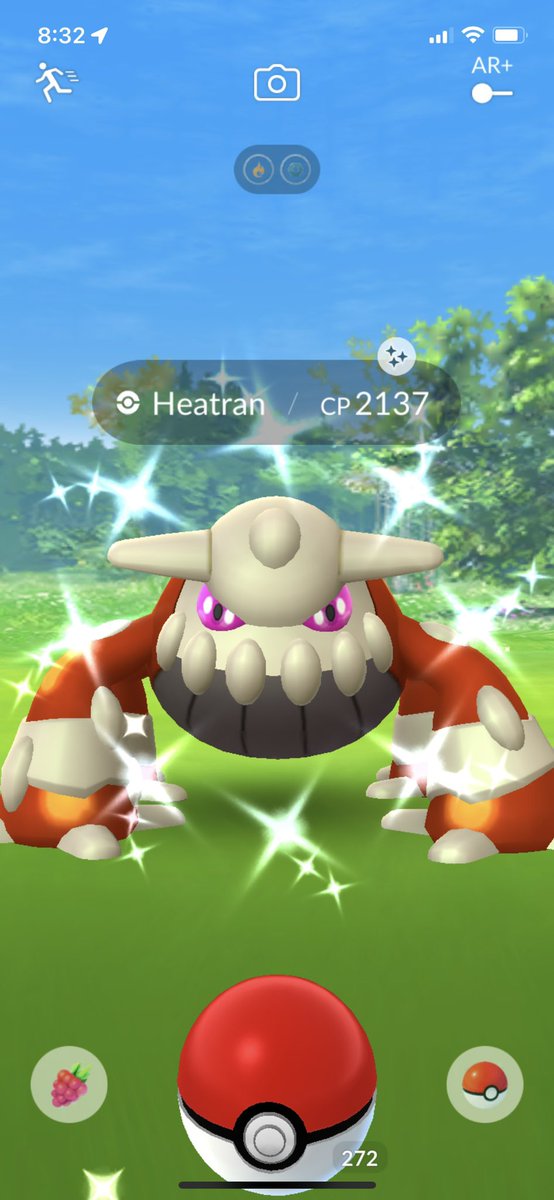 ProfessorPKmon's tweet photo. Well this isn’t a bad GBL reward! #shiny #heatran #pokemonGo https://t.co/onIIccJefI