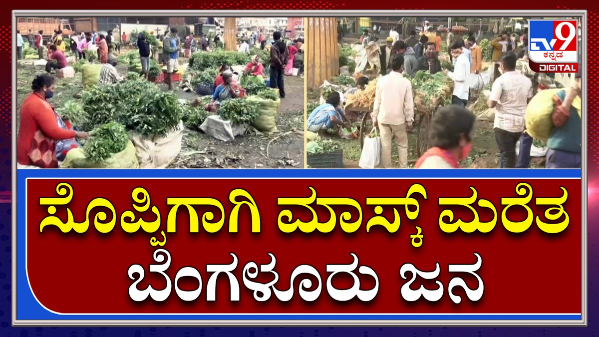 tv9kannada's tweet photo. ಬೆಂಗಳೂರಿನ ಸೊಪ್ಪಿನ ಮಾರ್ಕೆಟ್ನಲ್ಲಿ ಮರೆಯಾದ ಸಾಮಾಜಿಕ ಅಂತರ |TV9Kannada
Video Link►https://t.co/mJtxvzqh4i
#TV9Kannada #Corona #Rulesbrake #Curfew #kothambarisoppu #Bengaluru https://t.co/I930W44Dcu