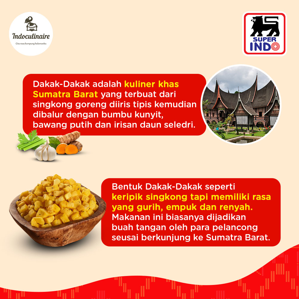 InfoSuperIndo's tweet photo. Siapa nih yang baru tahu cemilan tradisional ini? Namanya Dakak-Dakak. Aslik ya buuu, ini enak bangeeett! Terbuat dari singkong dicampur bumbu gurih, trus renyah pula. Aduuuh, pas banget ini sih buat temen nonton drama korea.
#PromoIndoculinaire
#Promo365 https://t.co/63dfeAo7w9