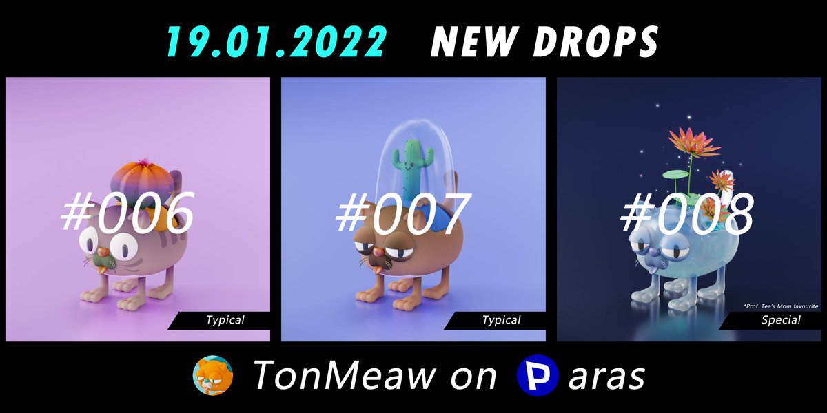 Hi! This is Professor Tea ☺️
Welcome to TonMeaw's greenhouse at Paras <a href="/ParasHQ/">Paras 🟩🟧</a> 

Road Map: 199 units of TonMeaw
TonMeaw is the combination of a PLANT and a CAT Most of the plants mixed in are related to my childhoods and precious memories.🌷🐱

paras.id/collection/ton…