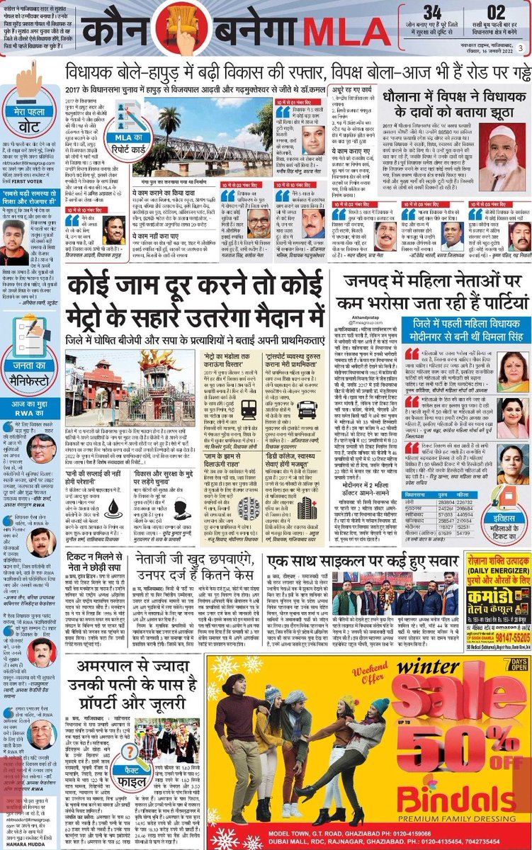 #NBTगाजियाबाद में आज जानिए <a href="/BJP4UP/">BJP Uttar Pradesh</a> ने किसको उतारा #गाजियाबाद के मैदान में और क्या रही वजह। और हां, ये जरूर पढ़िएगा कि अमरपाल कि पत्नि के पास कितनी है सम्पत्ति।
epaper.navbharattimes.com/ghaziabadtimes…
<a href="/BJPLive/">BJP LIVE</a> <a href="/yadavakhilesh/">Akhilesh Yadav</a> <a href="/INCUttarPradesh/">UP Congress</a> <a href="/Rldhapur/">RLD HAPUR</a> #UPElections2022