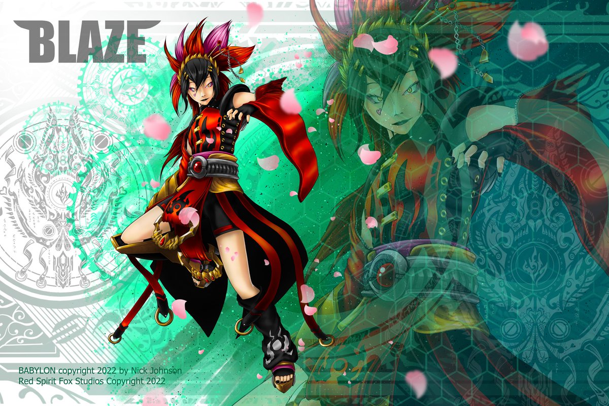 R4venJohnson's tweet image. BLAZE the fire spirit is here 😊 . This is his new poster picture ❤🖤