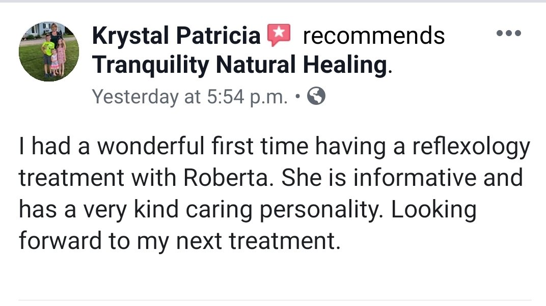 Testimonial 87. #RobertaSwan #TranquilityNaturalHealing