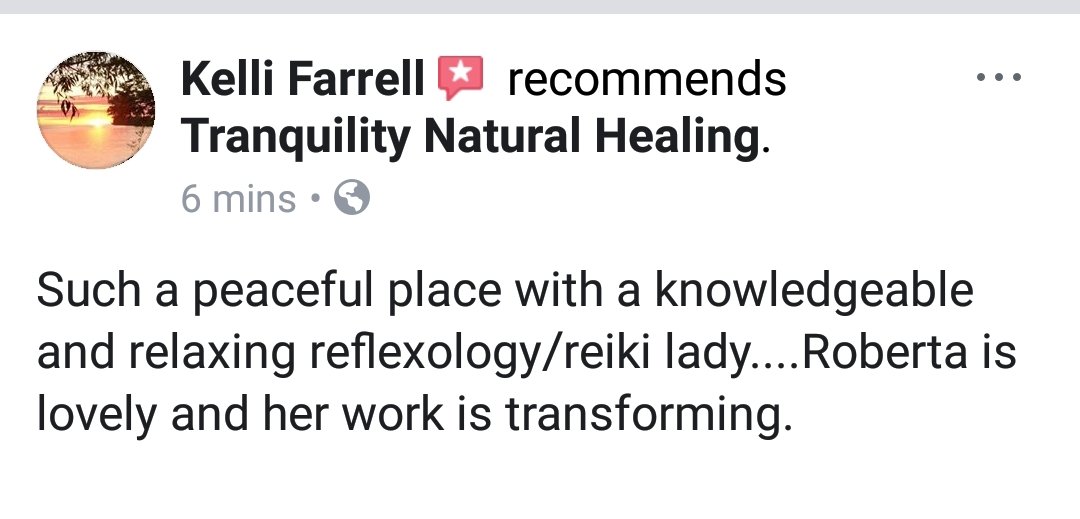 Testimonial 88. #RobertaSwan #TranquilityNaturalHealing