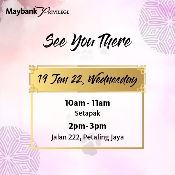 MyMaybank's tweet photo. Visit one of these 8 Maybank branches between 10-11am and 2-3pm on these selected dates! T&amp;C apply. Find out more at https://t.co/G0vtjbQia2 #MaybankPrivilege #HelloTiger #RoarsomeCNY https://t.co/zy66rWjUIG