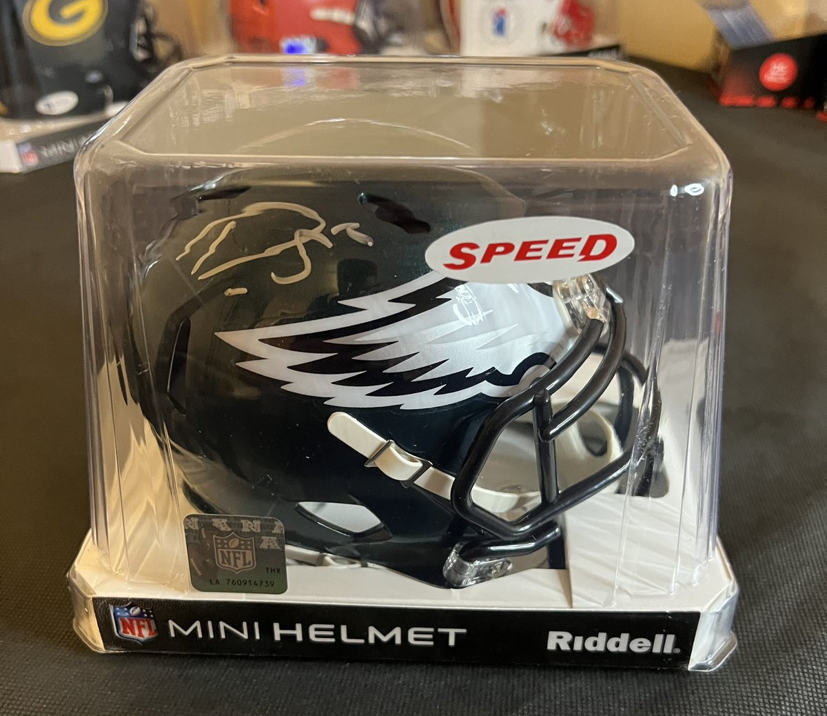 OTBreaks's tweet photo. Congrats to Jon on winning this super nice @bigplay24slay signed @Eagles mini helmet! Another awesome hit! Perfect timing on this win right before the playoff game tomorrow! #Eagles #nfl #membreaks https://t.co/ahmiirA7PF