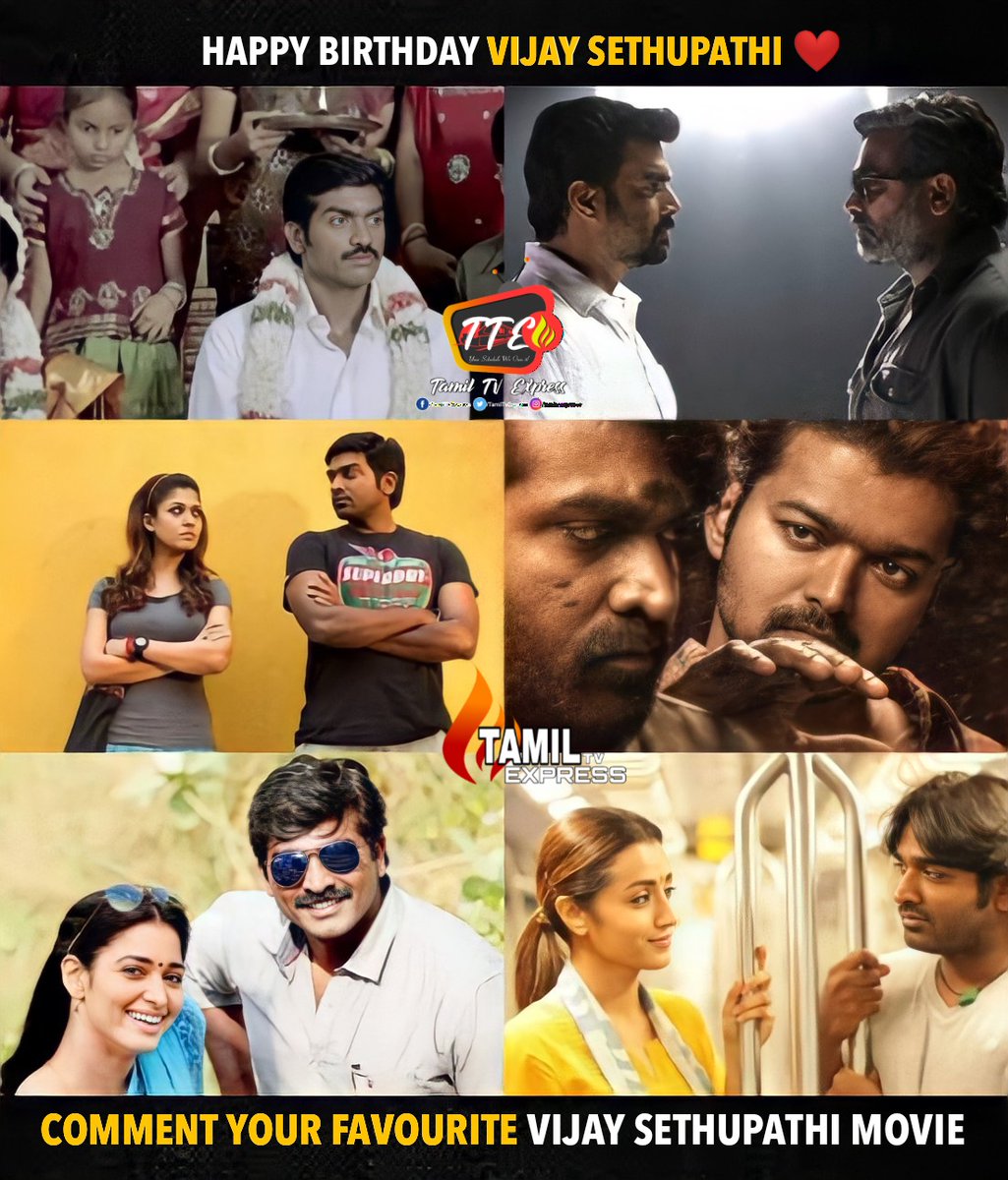 Happy Birthday #VijaySethupathi ❤️

Comment Your Favourite #VijaySetupathi Movie !