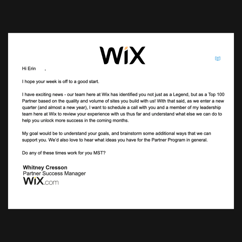 __ERDM's tweet photo. ER Digital Marketing has had the pleasure of being partnered with WiX for the past 3 years. October of 2021 we were announced as a Top 100 partner worldwide! We have completed projects from the US, Canada, Africa, UK, Bahamas, and more.  We appreciate this acknowledgment! #Top100 https://t.co/jYW2ddZClf