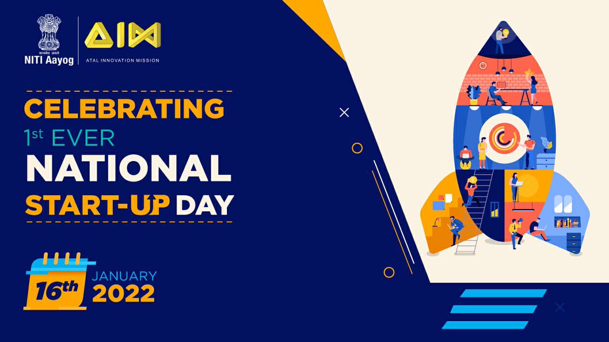#Startups are going to be the backbone of a #NewIndia: PM <a href="/narendramodi/">Narendra Modi</a>

As 🇮🇳 celebrates the first-ever #NationalStartupDay, we congratulate #AIM’s #AICs, startups &amp; the community in further strengthening the national vision of innovating for India, from India! #AIMtoInnovate
