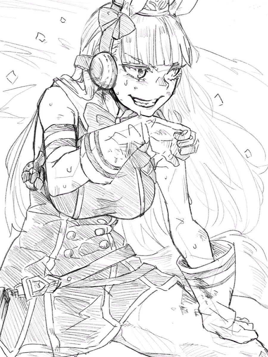 ドロップキック待機ゴルシ *修正再掲 