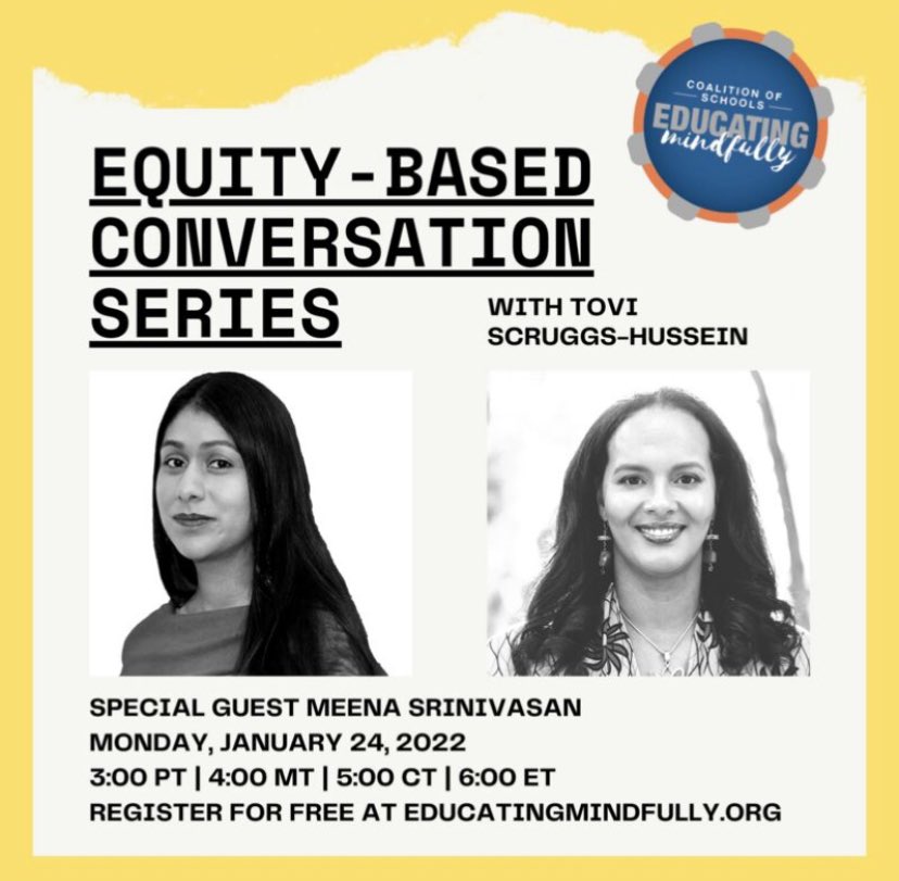 So looking forward to this dialogue with Tovi! Register at: educatingmindfully.org  #mindfulness #education #educationalleadership #socialemotionallearning