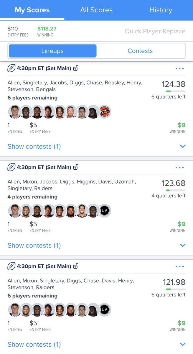 PerfectPicksDFS's tweet image. We may be biased because of our $38K takedown during last year’s playoffs, but genuinely think the #NFL playoffs are the best #DFS slates of the entire year! No takedown tonight, but 266th out of 238,095th w/ a small profit ain’t half bad! DM to run it right back w/ us tomorrow!