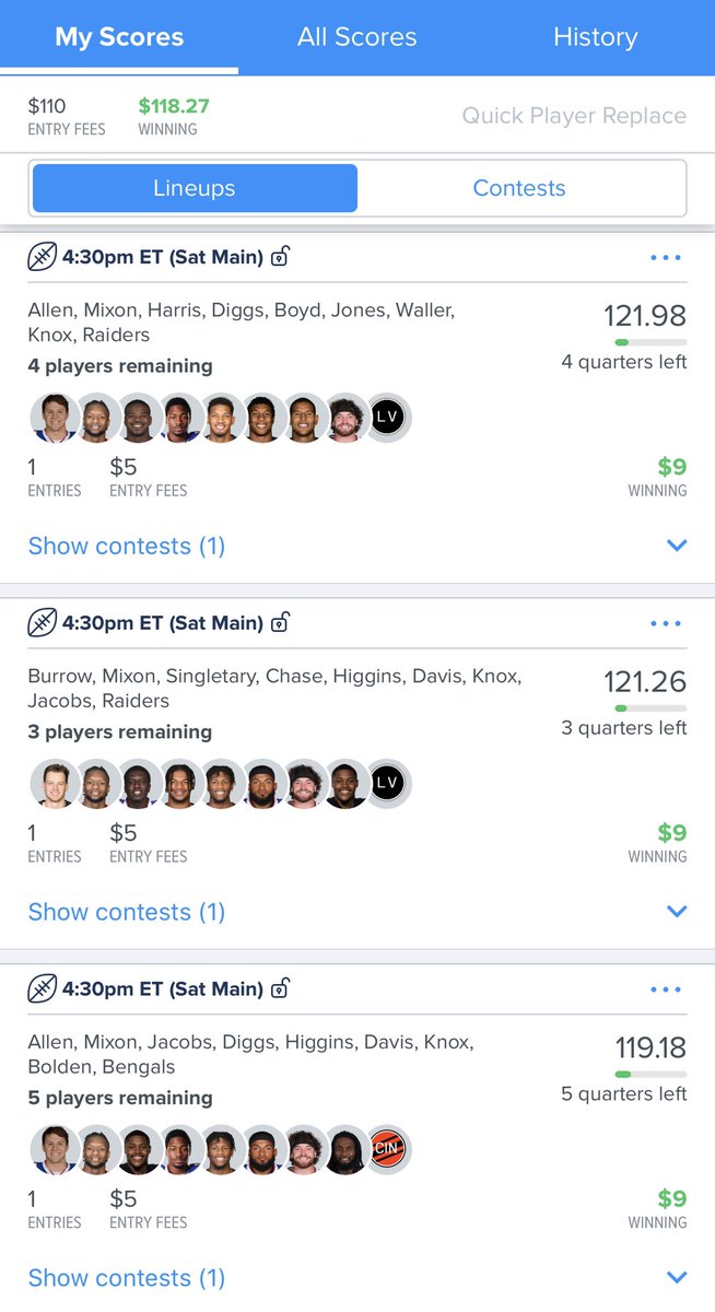 PerfectPicksDFS's tweet image. We may be biased because of our $38K takedown during last year’s playoffs, but genuinely think the #NFL playoffs are the best #DFS slates of the entire year! No takedown tonight, but 266th out of 238,095th w/ a small profit ain’t half bad! DM to run it right back w/ us tomorrow!