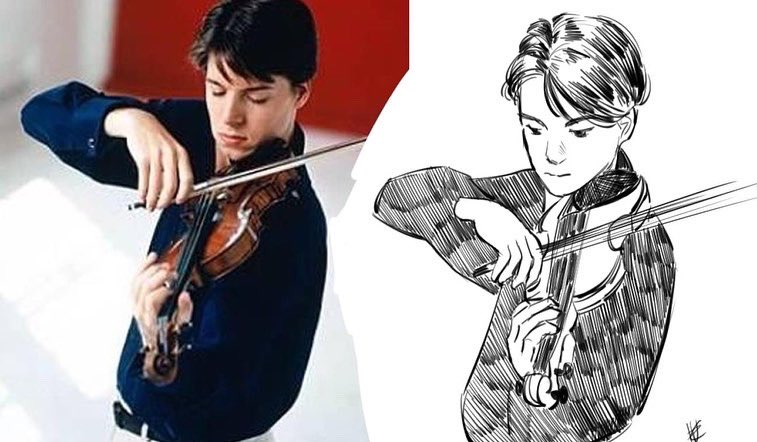 I listen #violin and the poses are so cool i have to draw #CLIPSTUDIO #drawing #Inktober 