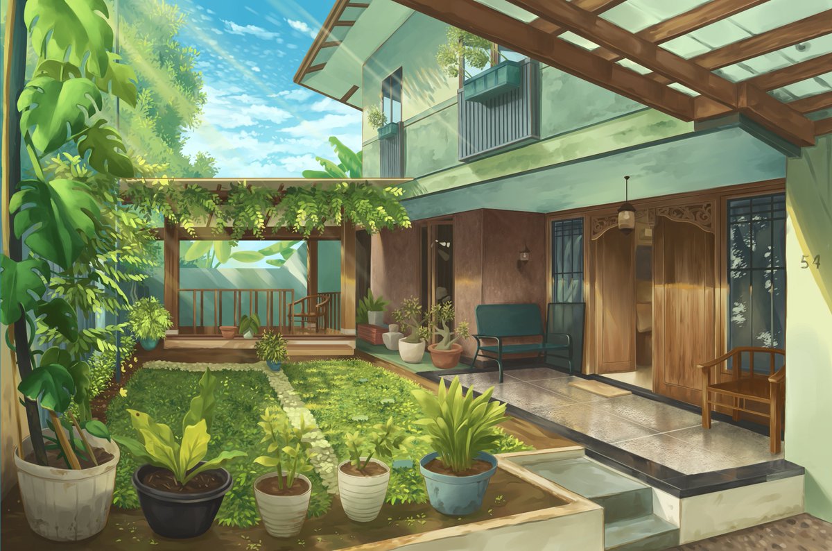 Pekerjaan ilustrasi pertama di 2022 yang saya publish. Commission dari Mbak Yufi. Mbak Yufi ingin mengabadikan rumah orang tuanya seperti background art animasi; sebelum semuanya berpindah, berharap ilustrasi saya mengabadikan semua kenangan di sana.

Finally art baru..