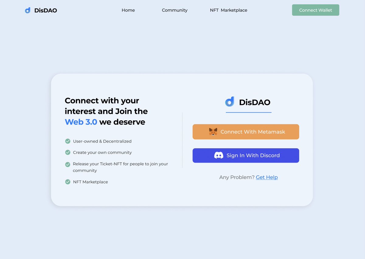 theDisDAO's tweet photo. Here's our brand new DisDAO community platform's sneak peaks, It will launch soon! 
Probably nothing. #Few #WAGMI https://t.co/oecUwYkchw