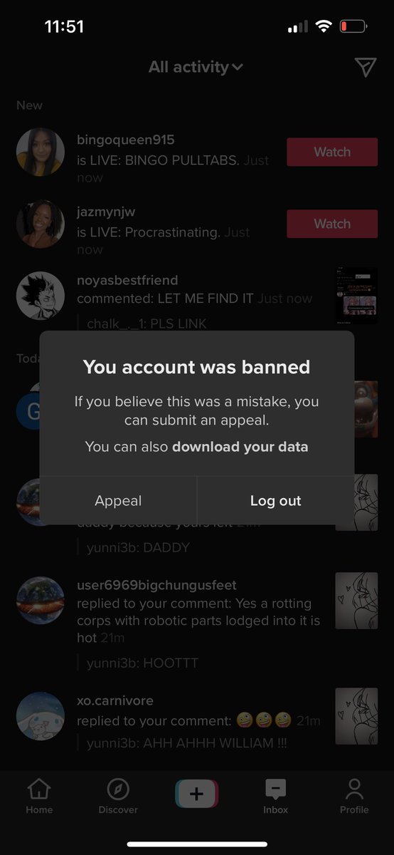 ynie173's tweet photo. MY TIKTOK ACCOUNT WAS BANNED.. https://t.co/oyeH3nVOFZ