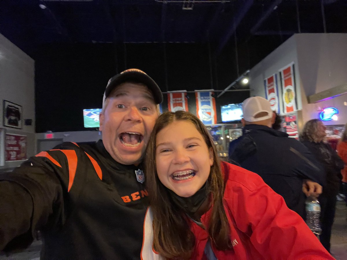 You know what’s great?  Your daughter coming to you after her 3-1 comeback hockey game and saying Dad, lets wait to talk about hockey.  You need to focus on your Bengals game.
