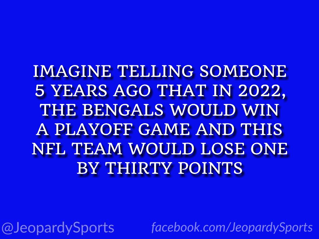 “Who are: the New England Patriots?”
#JeopardySports #NEvsBUF