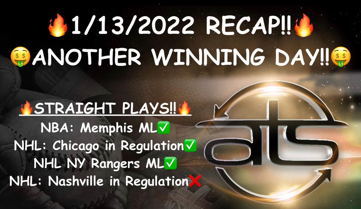 ATSSportPicks's tweet photo. 🤑RECAP!!🤑

🔥26-11-1🔥 

#ATS #WeWinWhenYOUWIN  #sportsbetting #sportsbettingadvice #sportsconsultant #sportsconsulting #parlay #handicapper  #ncaa #nba #nhl #mlb #mls #giveaway #barstoolsportsbook #freepicks #parlay #parlaywinner https://t.co/jfiglOzBBi