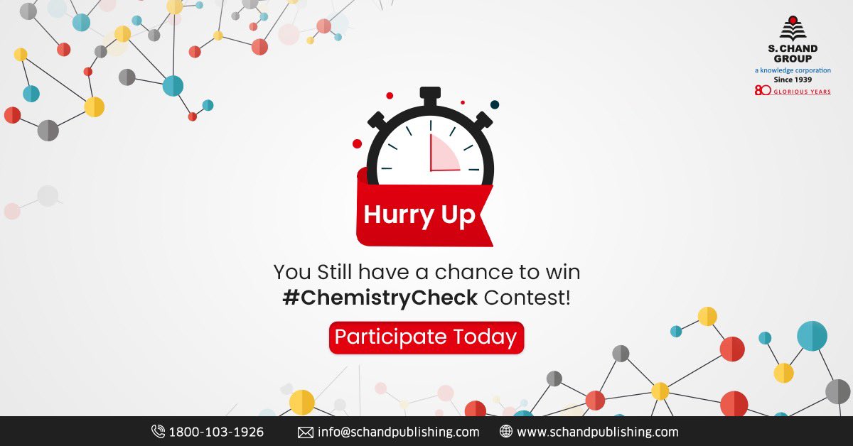 SChandGroup's tweet image. Do you love chemistry as much we do? Well, you still have the chance to win the #ChemistryCheck Contest! Hurry Up! Participate now!

#SChandContest #ChemistryCheck #Contest #eBooks #Books #Students #Education #ContestAlert #GiveAway #GiveAwayAlert #ContesIndia #GiveAwayIndia