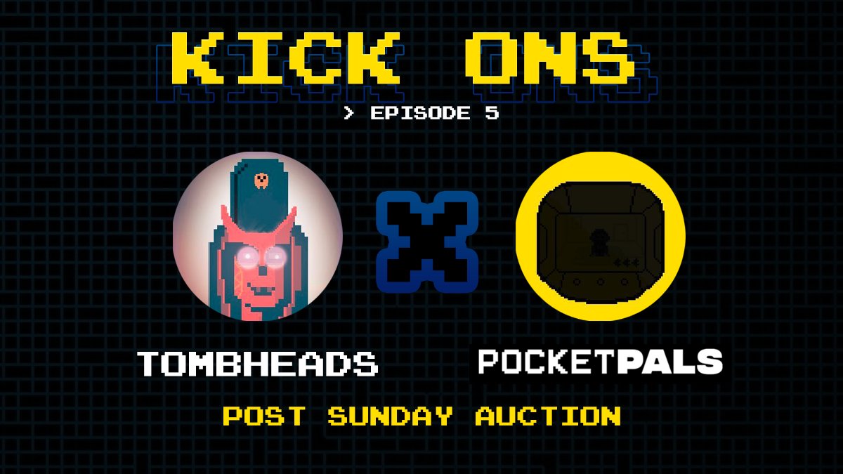 Wanting more information on PocketPals?

We'll be having a "Kick Ons" AMA with <a href="/tombheads/">Zorro 🏴‍☠️</a> after the auction! 

See you there! (And maybe Talia?)